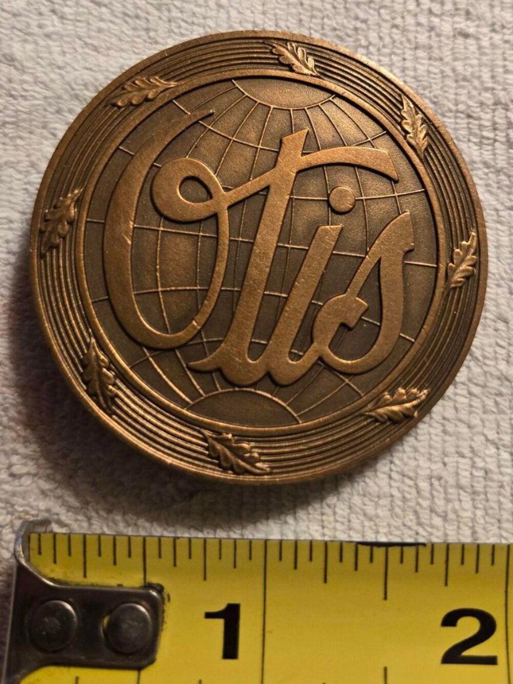 Otis Elevator Equipment Name Plate Original Vintage 2 Inches